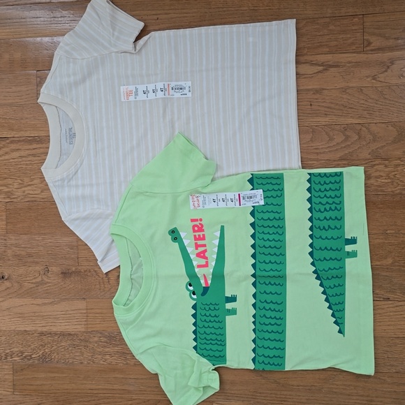 JUMPING BEANS TODDLER BOYS SHORT SLEEVES TEE-SHIRTS BUNDLE OF 2 SIZE 4T - Picture 1 of 9